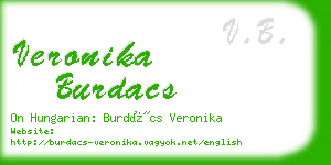 veronika burdacs business card